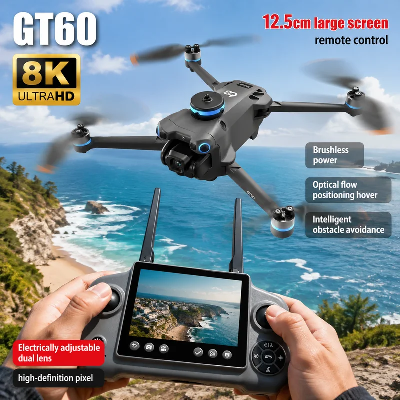NEW GT60 Mini Drone Dual Camer - đánh giá và giá Drone Gps Mount
